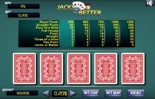 Jacks or Better Video Poker Online
