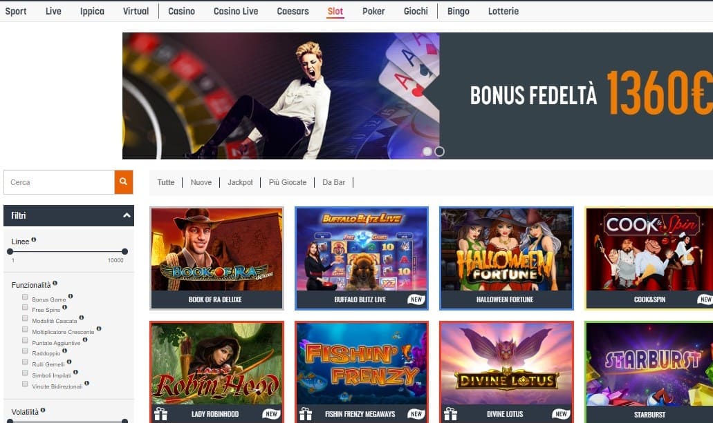 Snai Casino recensione Scopri €10 Gratis + €1000 Bonus